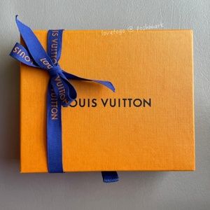 Louis Vuitton Small Orange Gift Box with blue ribbon 100% authentic!